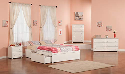 AFI Concord Platform Bed with Footboard & Storage Drawers