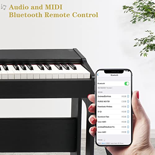 GLARRY Digital Piano 88-Key Home Full Weighted Hammer Heavy Action Digital Piano for All Experience Levels, Beginer