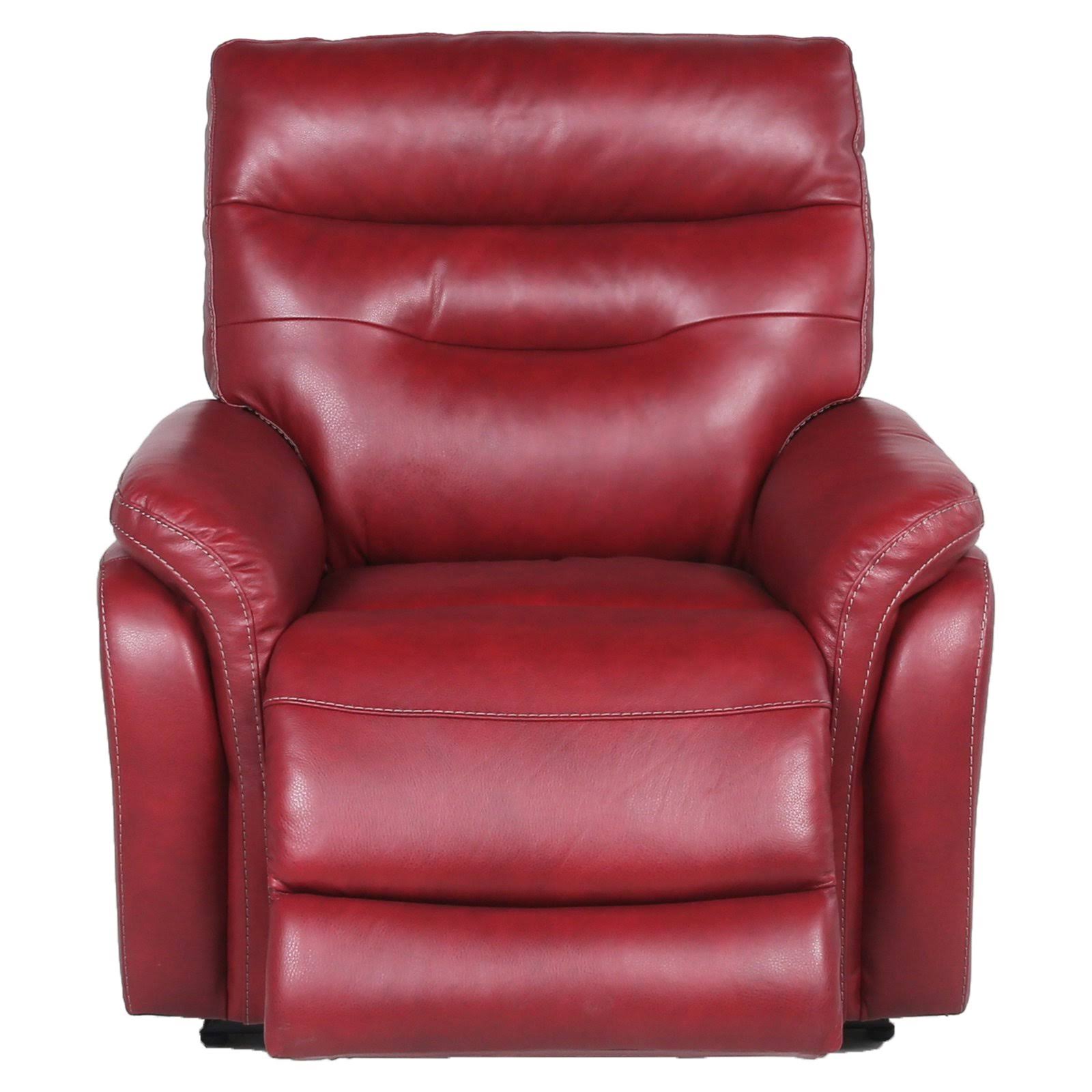 Steve Silver Fortuna Power Recliner Chair - Dark Red