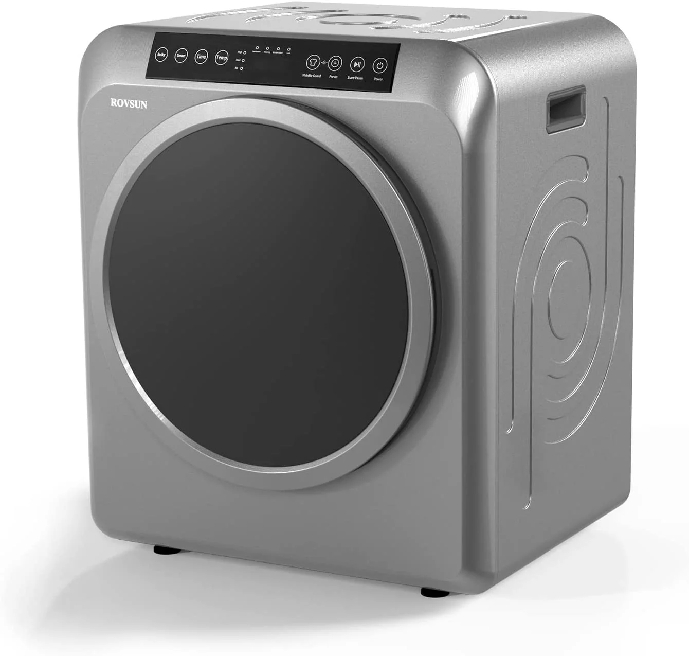 ROVSUN 13.2LB Portable Clothes Dryer, 3.5 Cu.Ft High End Front Load Tumble Laundry Dryer with LED Touch Screen & Ultraviolet Disinfection, 1300W