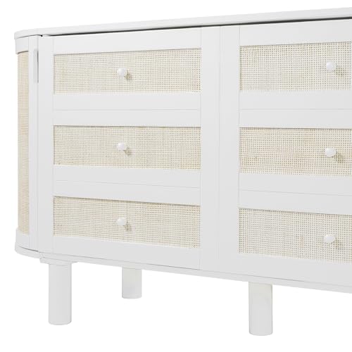 Queen Size Farmhouse Murphy Bed Cabinet with Charging Station, Foldable Platform Bed Frame with 2 Storage Drawers