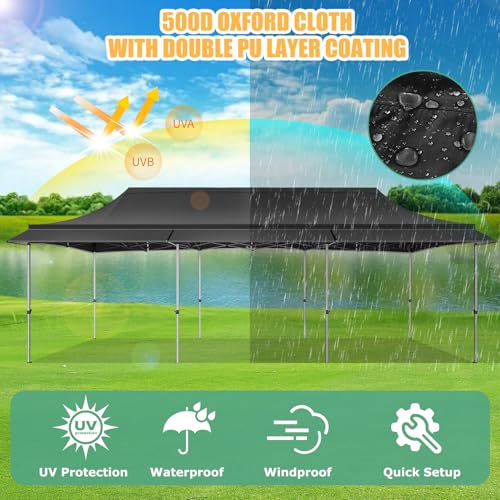 COBIZI 10x10 Pop Up Canopy Tent with Awning