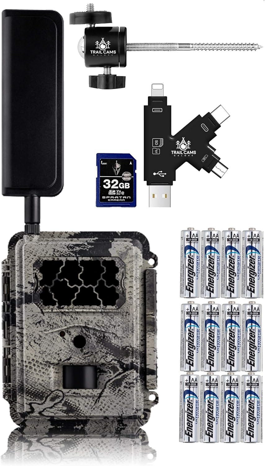 Spartan GoCam Verizon 4G LTE Wireless Trail Camera with Batteries, SD Card, Card Reader, and Mount (Verizon)