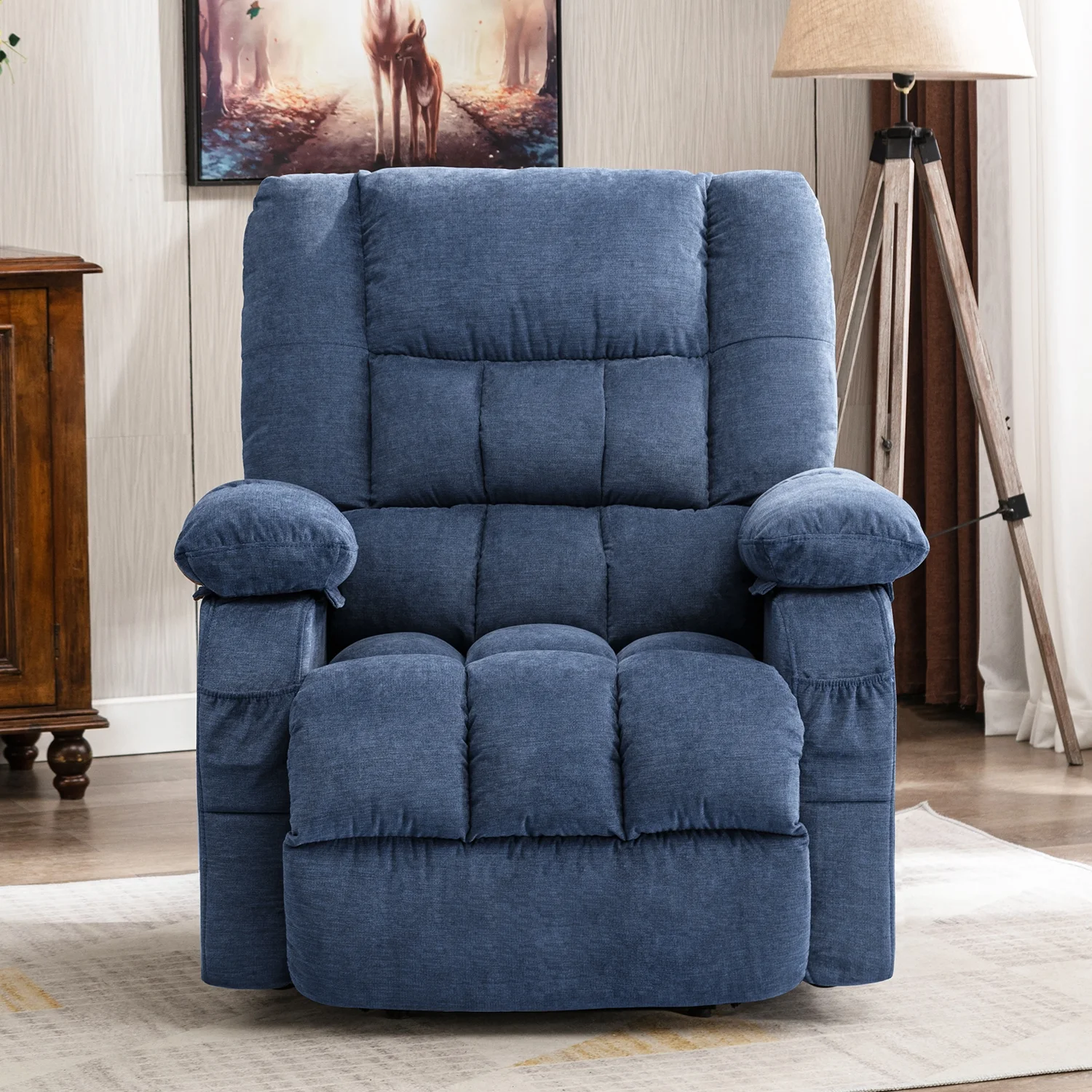 JONPONY Power Lift Recliner Chair Recliners for Elderly with Heat and Massage Recliner Chair for Living Room with Infinite Position and Side Pocket