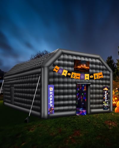 VEVOR Inflatable Nightclub, 26.2 x 19.7 x 13.1 Ft, Blow up Party Tent with Disco Lights & 1100W Blower, Large Inflatable Night Club Tent for Adults