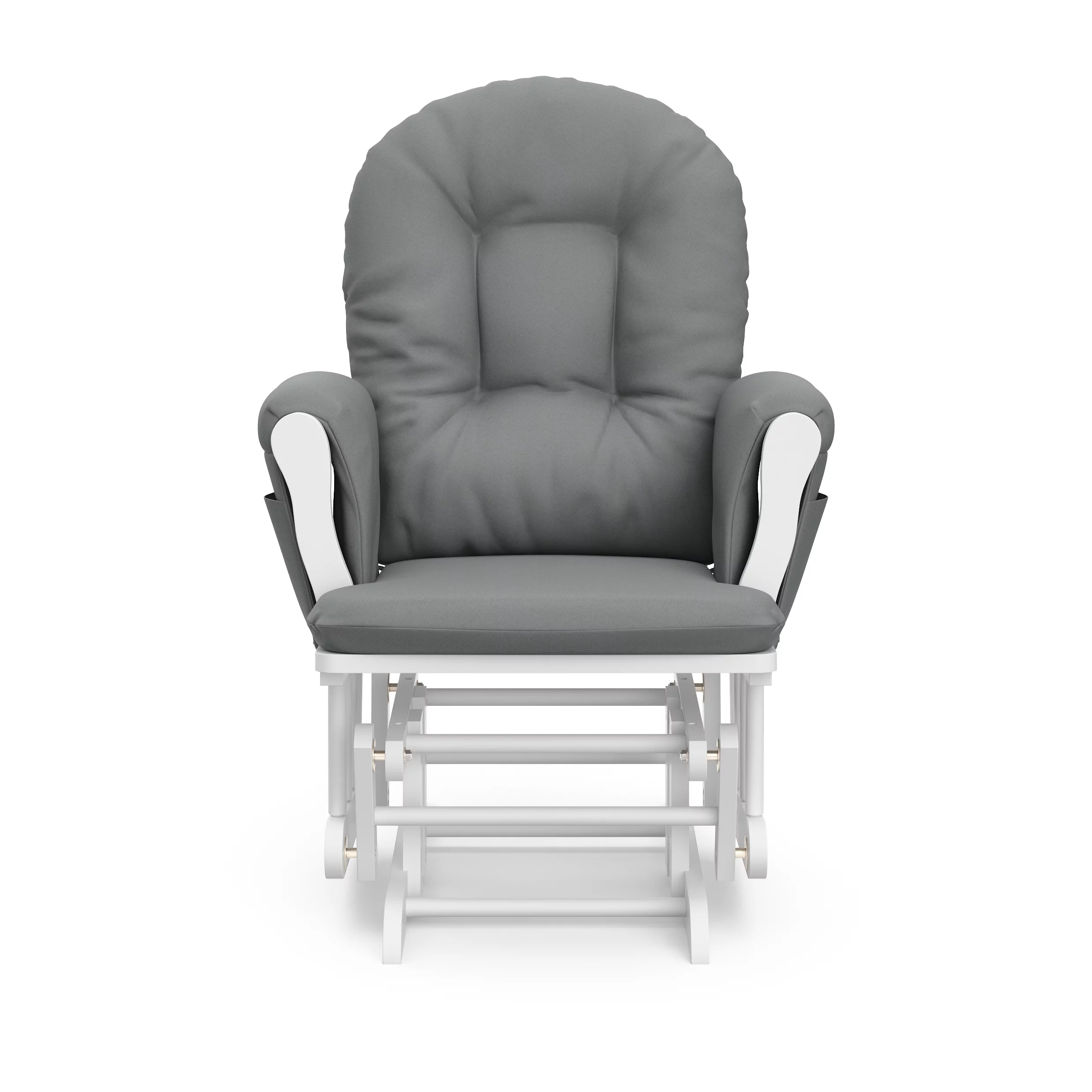 Storkcraft Hoop Nursery Glider and Ottoman, White with Gray