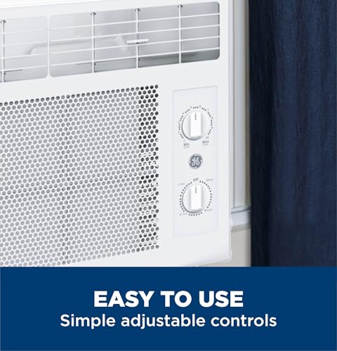 GE Window Air Conditioner Unit, 6,000 BTU for Small Rooms up to 250 sq ft. with Adjustable Fan and Cooling Settings