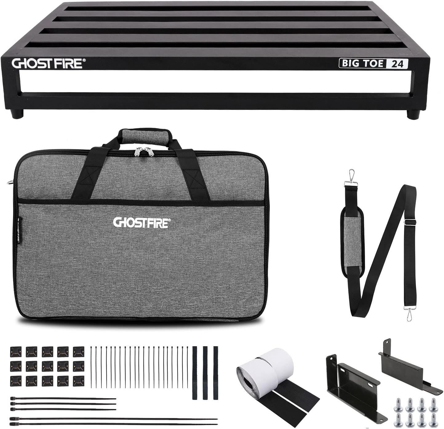 Ghost Fire Guitar Pedal Board Aluminum Alloy Effect Pedalboard with Carry Bag,V series (V-BABY MAX（Deluxe Edition）)