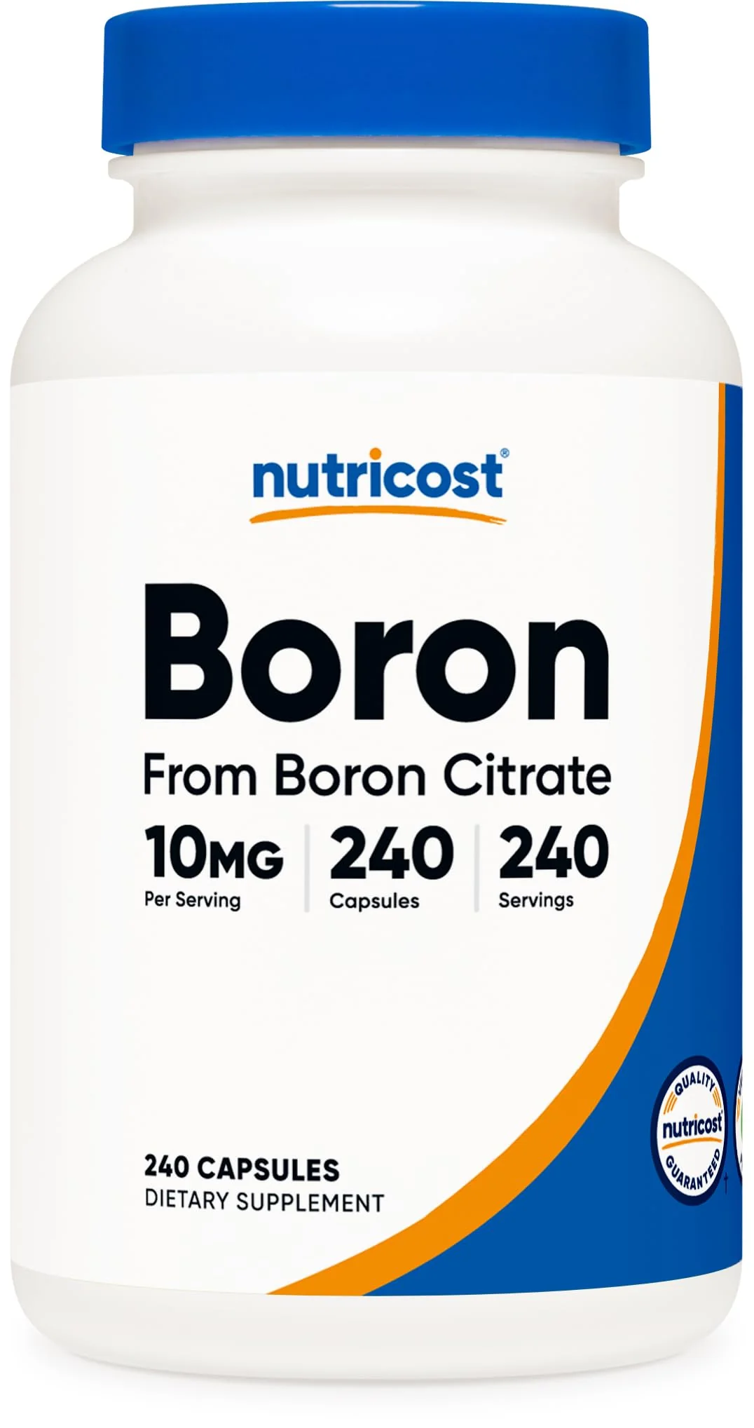 Nutricost Boron Capsules 10mg, 240 Vegetarian Capsules, Gluten Free and Non-GMO - Kansas Nuitrition - HNZSDS