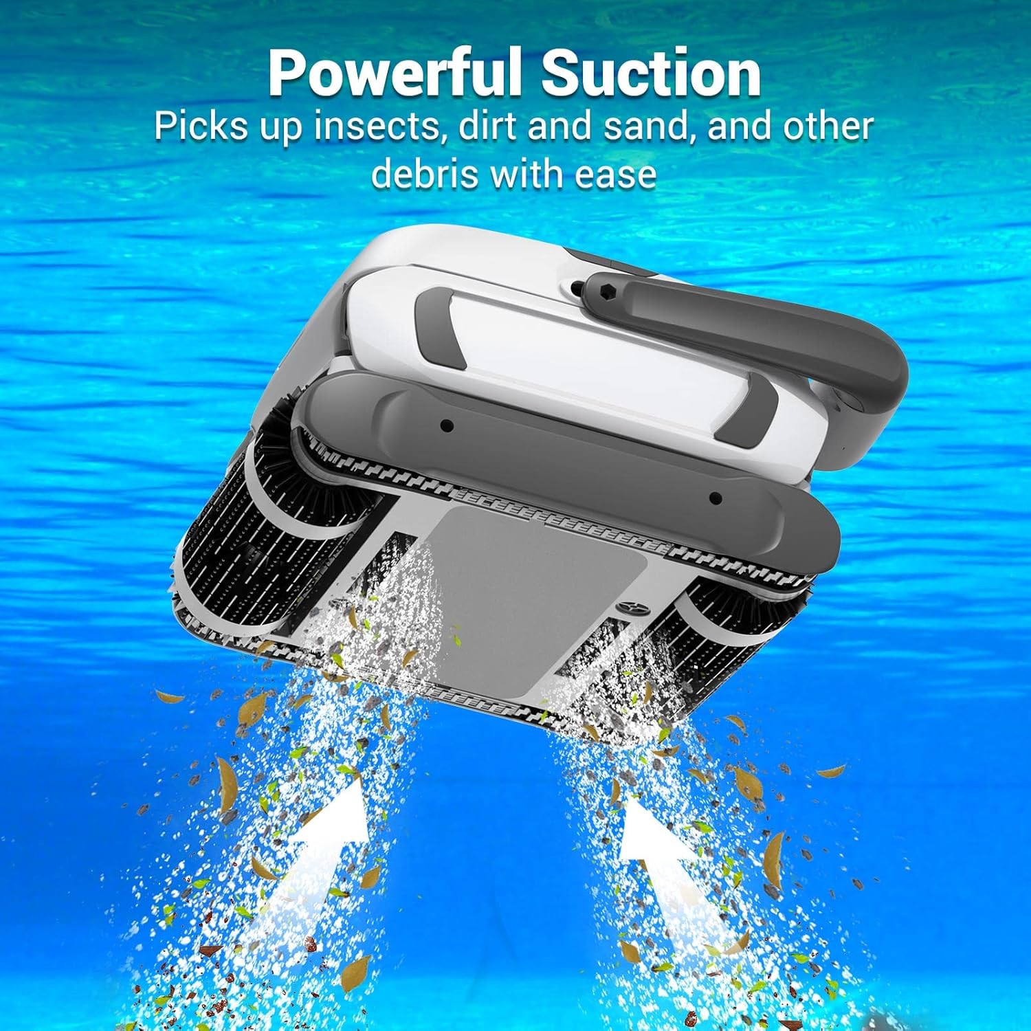 AIPER Automatic Pool Cleaner with Wall Climbing, Ideal for In-Ground Swimming Pools up to 50Ft, Tangle-Free Cord, Powerful Vacuum Suction