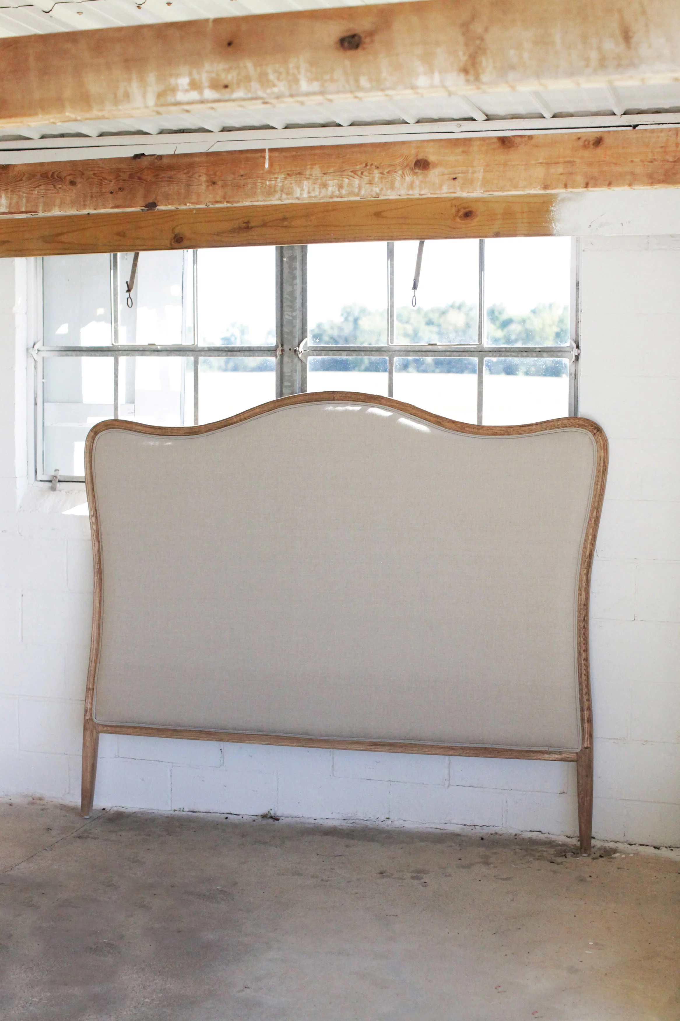 Woven Paths Oak & Linen King Size Headboard