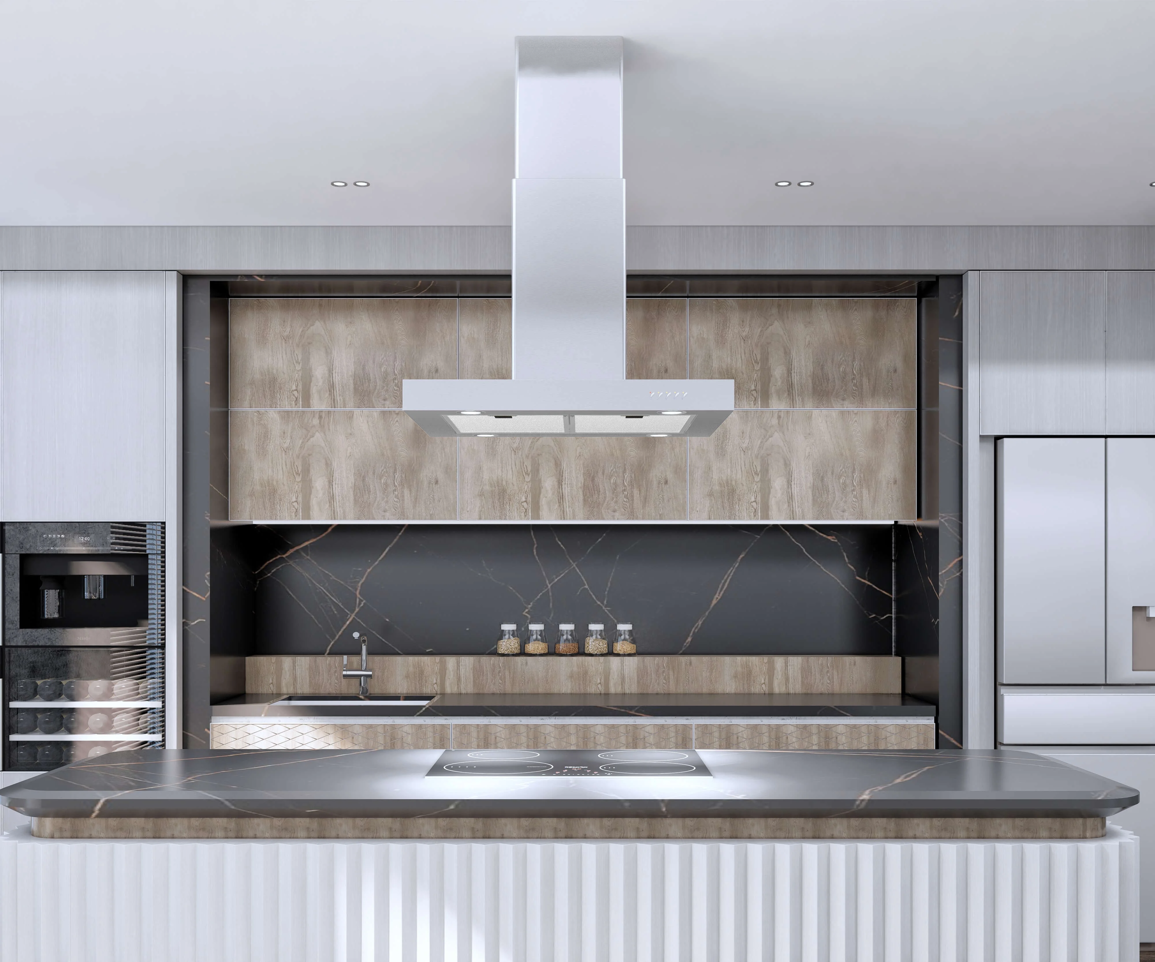 Blue Ocean 30" 760 CFM Stainless Steel Island Mount Kitchen Range Hood (RH10I)