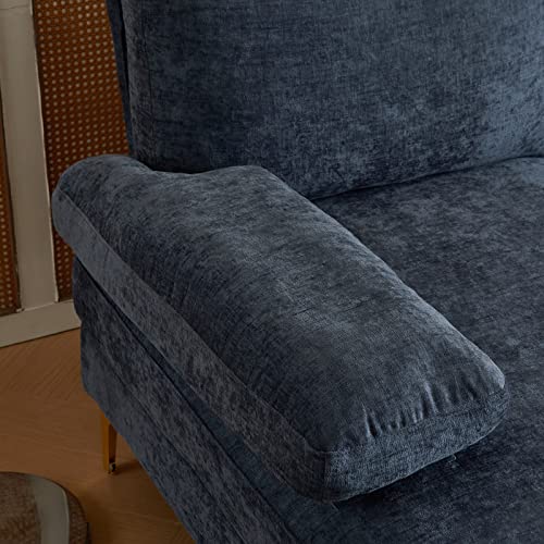 Karl home Convertible Sectional Sofa 110" U-Shape Sofa Couch 4-Seat Couch with Chaise ChenilleFabric Upholstered for Living Room, Apartment, Office