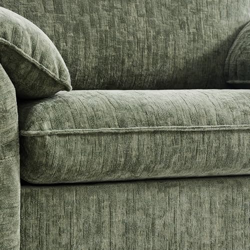 Oversized Accent Chair, 42 Inch Chenille Fabric Armchair, Comfy Single Sofa Chair with Padded Arms, Pocket Spring Cushion