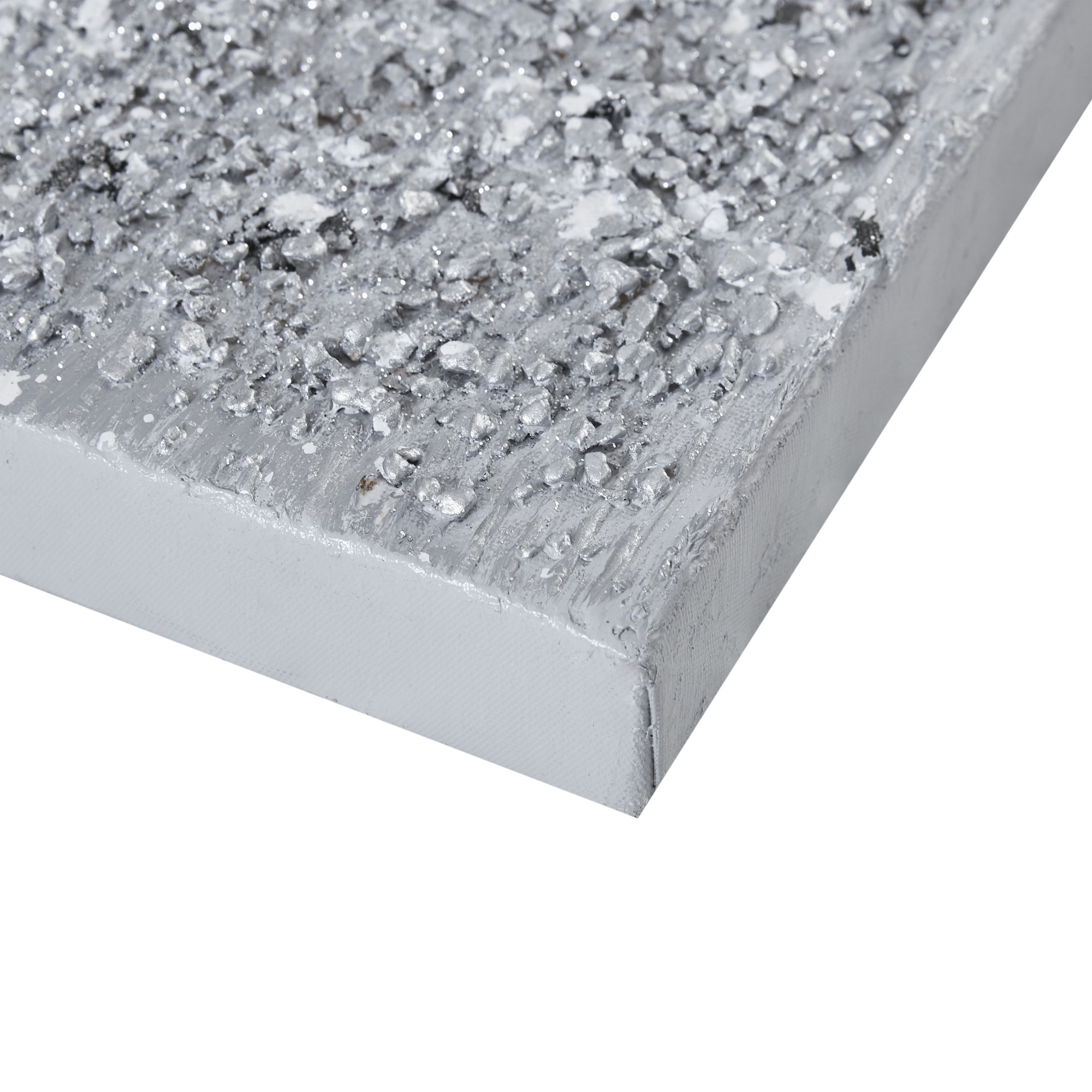 Madison Park Glimmer Heavily Embellished 2-piece Canvas Wall Art Set in Silver, 22"W x 28"H