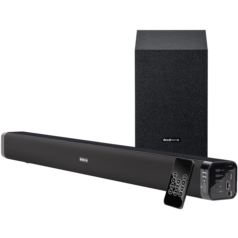 TCL 65S455 65" Class 4-Series 4K UHD HDR Smart Roku TV Bundle with Deco Gear Home Theater Soundbar with Subwoofer, Wall Mount Accessory Kit