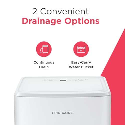 Frigidaire 50-Pint Portable Dehumidifier with Wi-Fi and Energy Star Certification for Medium/Large Rooms & Basements, Custom Humidity Control