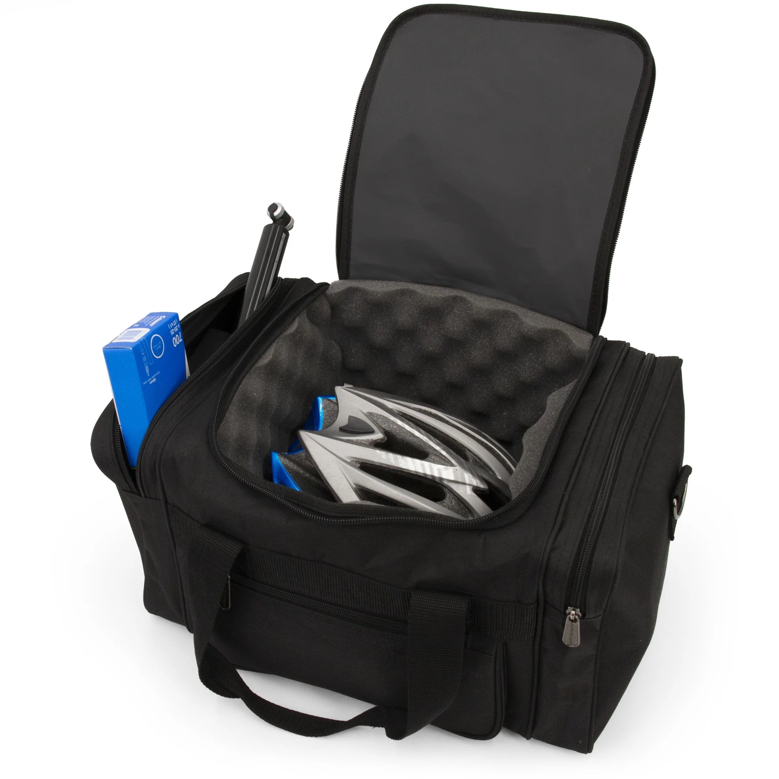 CASEMATIX Helmet Bag Fits Up to Two Roadbike Helmets, Cycling Gloves, Spare Tubes