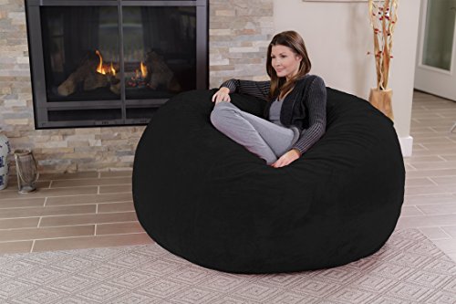 Chill Sack Bean Bag Chair - 5' Giant Memory Foam Lounge Chair with Soft Microfiber Cover – Cozy Furniture for Living Room, Dorm