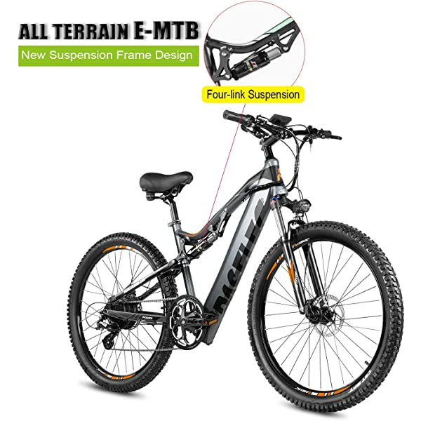 Electric Mountain Bikes for Adults 27.5'' Electric Bicycle, Hydraulic Brakes, 500W Ebike with13ah Removable Lithium Battery Moped Cycle