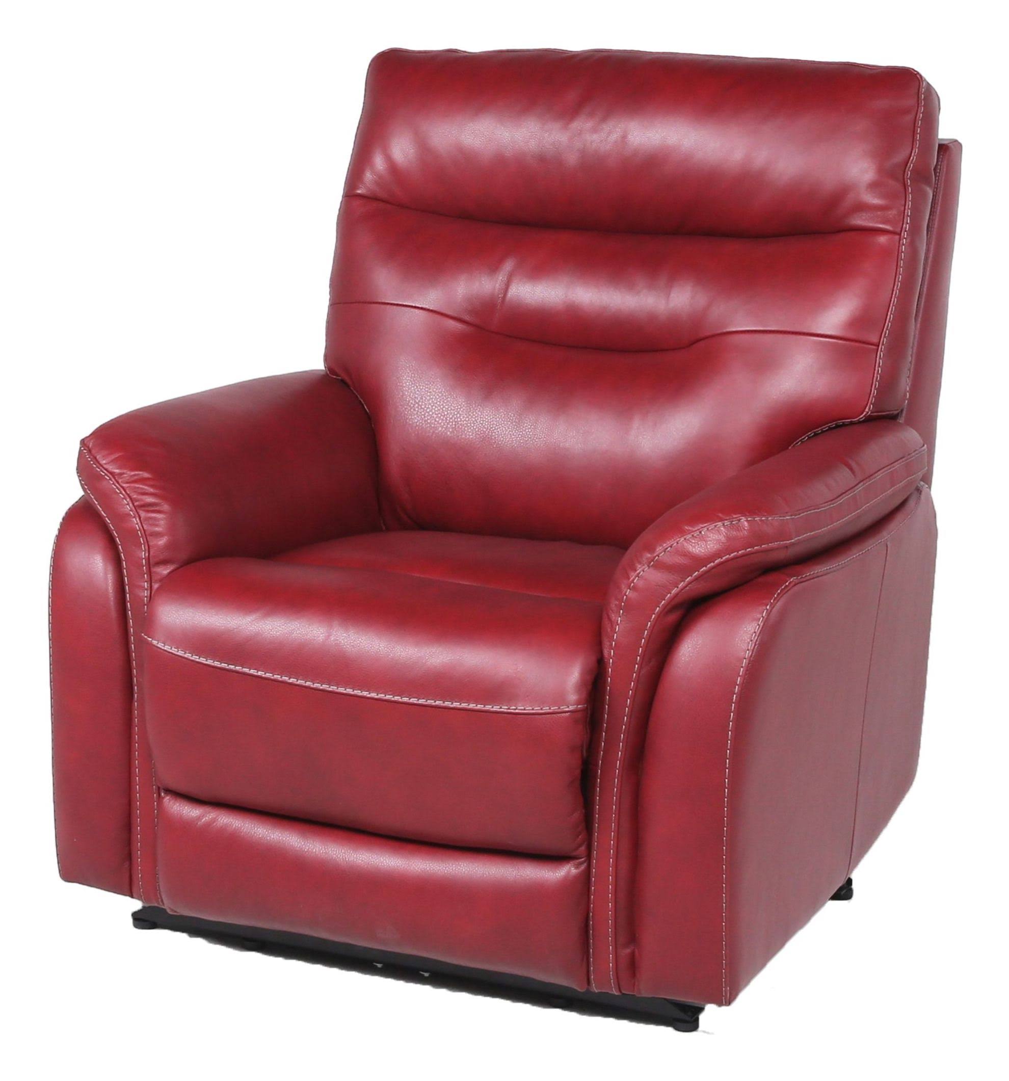 Steve Silver Fortuna Power Recliner Chair - Dark Red