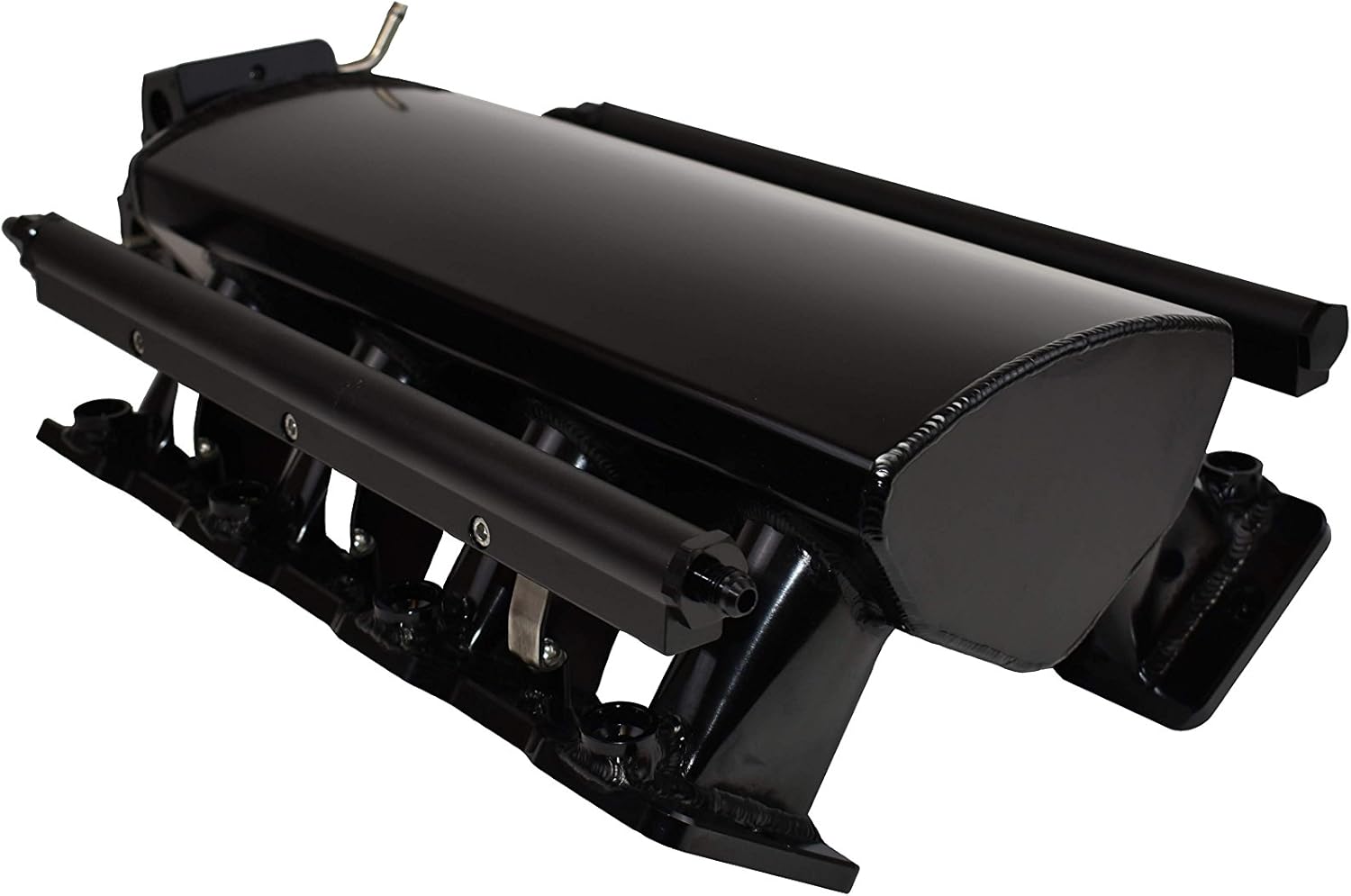 A-Team Performance - Intake Manifold 102mm Throttle Body Sheet Metal Fabricated - Compatible with Chevrolet GMC Pontiac LS LS1 LS2 LS6 EFI Black