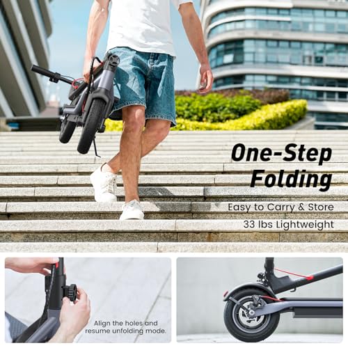 Electric Scooter, 500W/350W Powerful Motor, 22/18 MPH Top Speed, 23/21 Miles Long Range, 10"/8.5" Pneumatic Tires, Smart App
