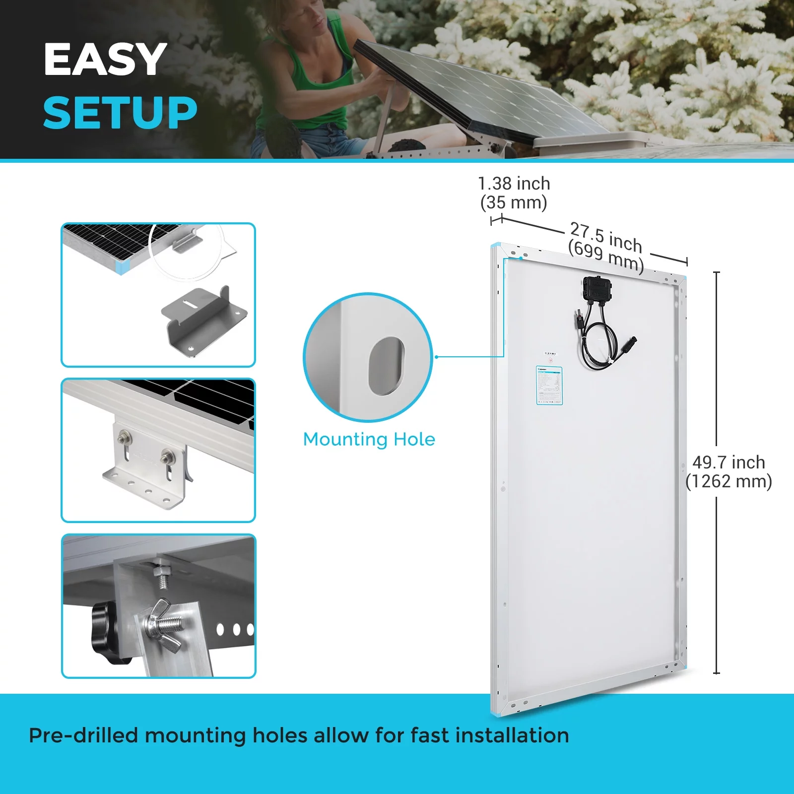 Renogy Solar Panel 175 Watt 12 Volt