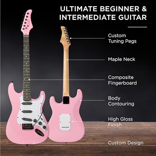 Best Choice Products 39in Full Size Beginner Electric Guitar Starter Kit w/Case, Strap, 10W Amp, Strings, Pick, Tremolo Bar - Sunburst