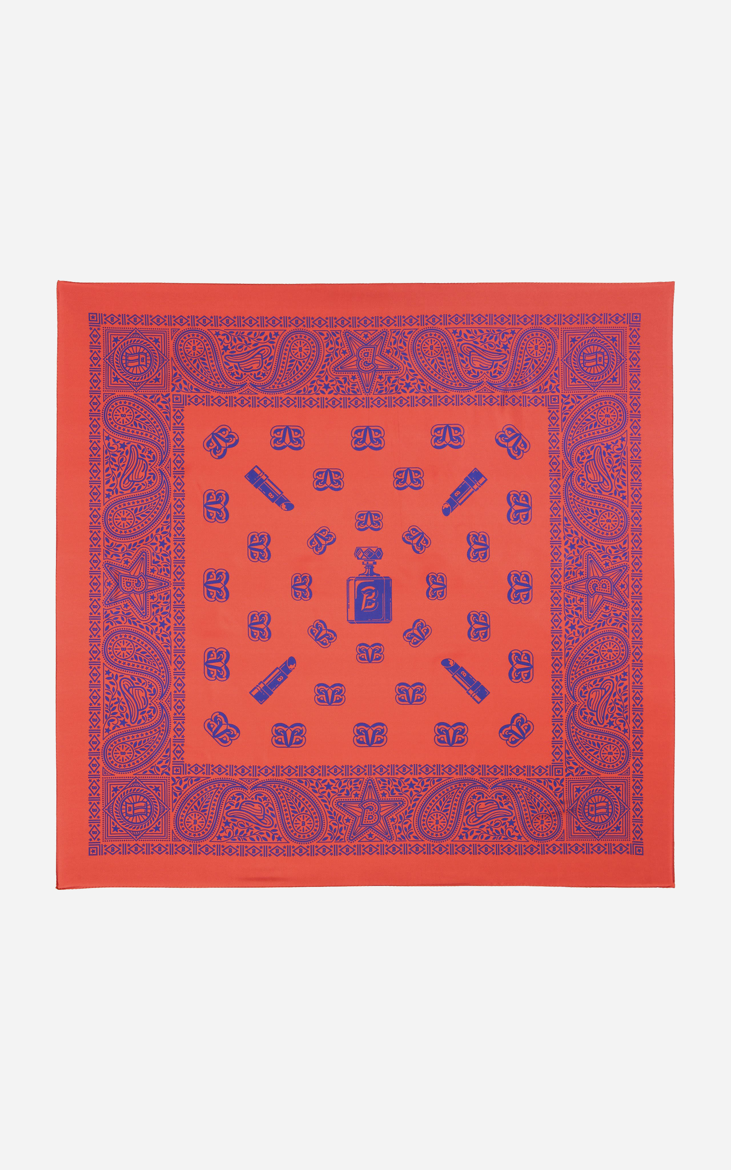 Brandon Maxwell Bandana Scarf Blue/Red