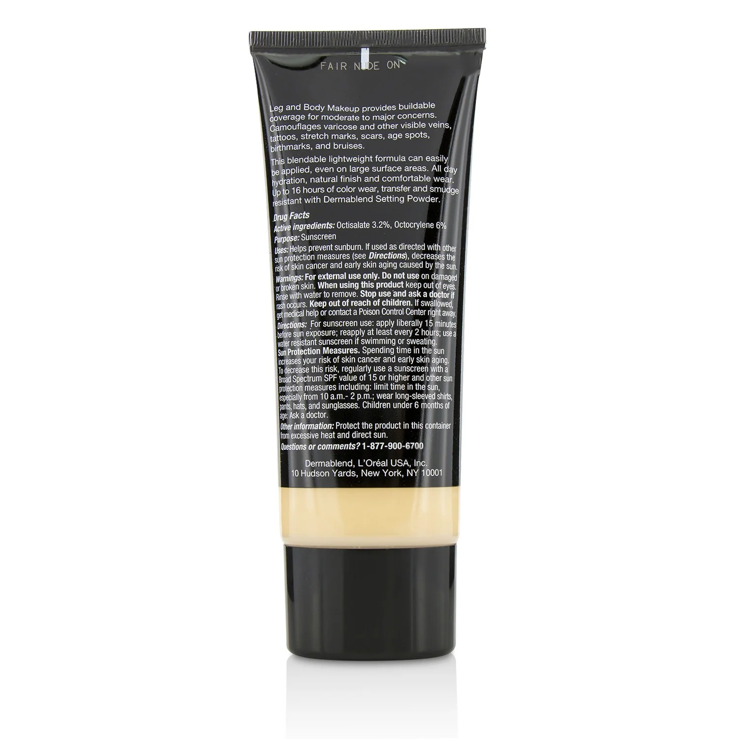 Dermablend Leg and Body Make Up Buildable Liquid Body Foundation Sunscreen Broad Spectrum SPF 25 - #Light Beige 35C 100ml/3.4oz