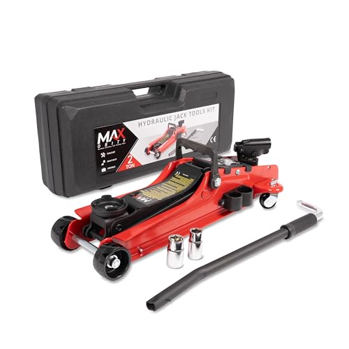 3-Ton (6600lbs) Low-Profile Dual Pistons Heavy-Duty Steel Racing Floor Jack with Quick Lift Hydraulic Pump