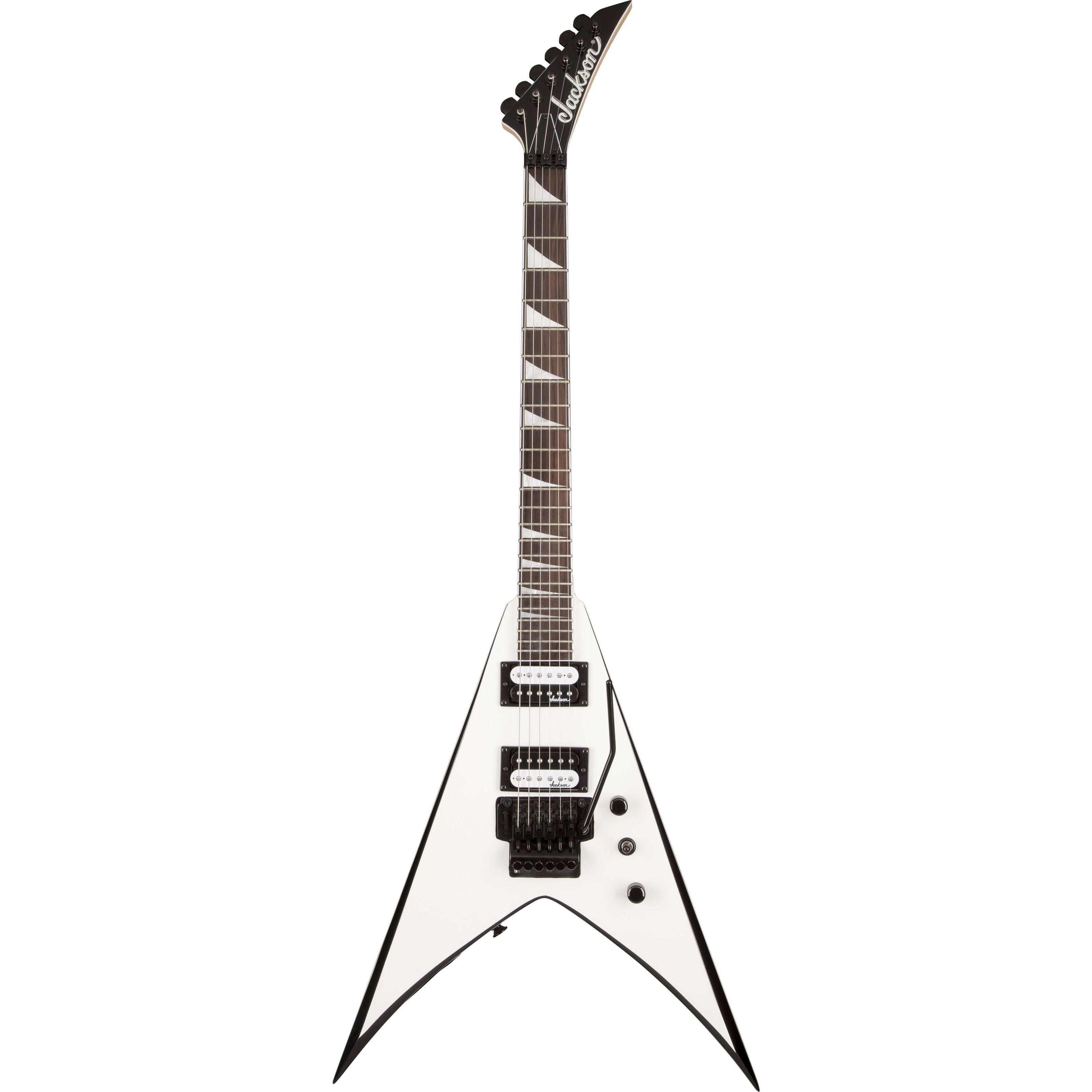 Jackson JS32 King V Electric Guitar White with Black Bevel