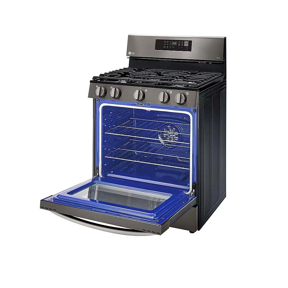LG LRGL5823D 5.8 Cu. Ft. Black Stainless Gas Convection Smart Range with AirFry