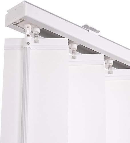 Ventanara&reg; Lamellenvorhang durchgehende Schiene Komplettset Vertikaljalousie 89mm inkl. Montagematerial (Wei&szlig; (tageslicht), 200 x 250 cm)