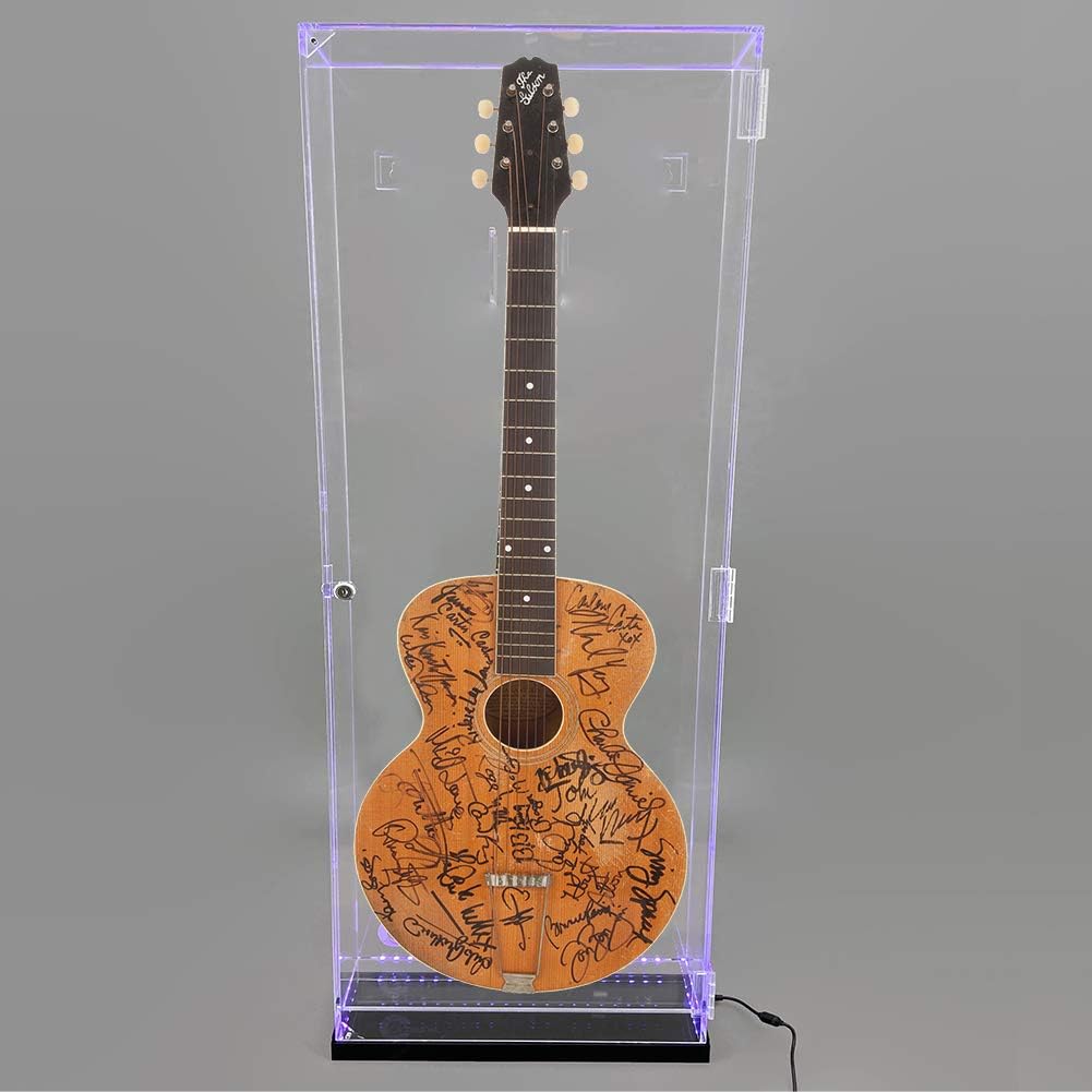 OnDisplay Deluxe Acrylic Wall Mounted/Tabletop UV-Protected Electric Guitar Display Case w/Lights