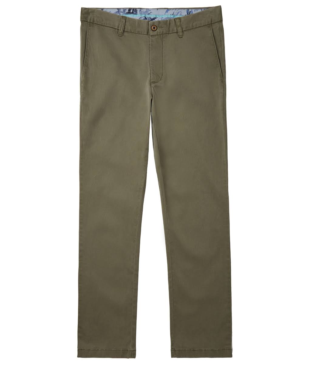 Tommy Bahama Boracay Flat Front Chino Pant Men&s Tea Leaf : 33 32