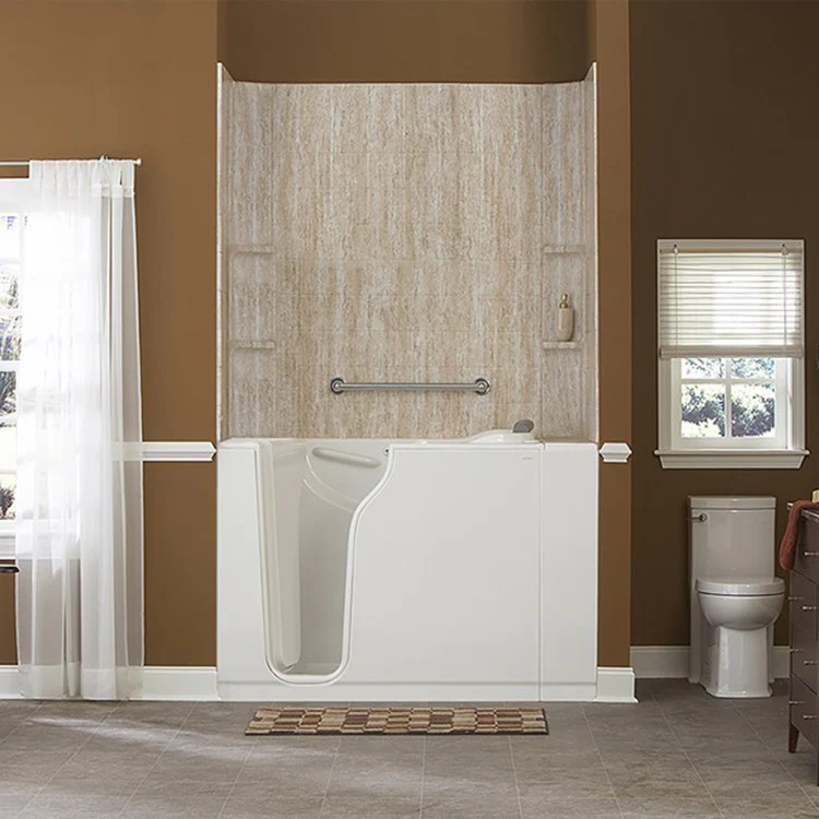 3052 Series 30"W x 52"L Gelcoat Walk-In Whirlpool Bathtub with Left-Hand Drain/Faucet