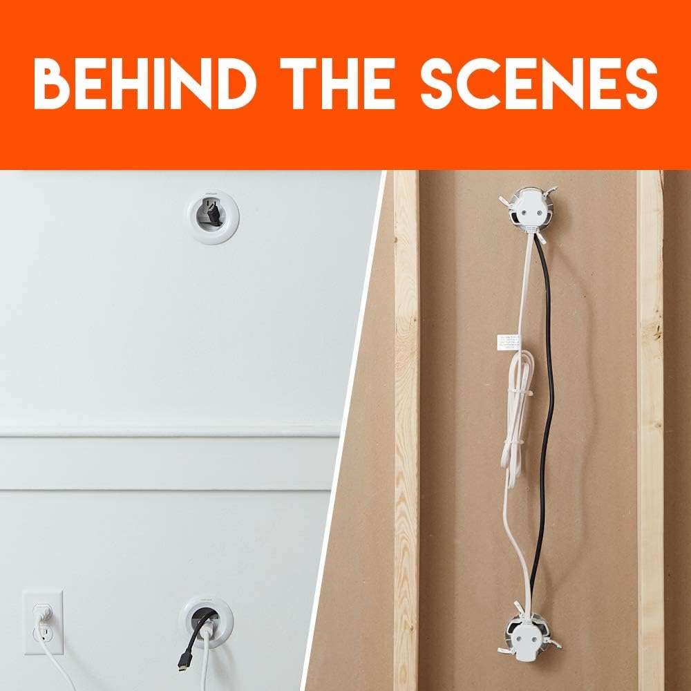 ECHOGEAR in-Wall Cable Concealer Kit - Includes Power & Low Voltage Cable Management - Hide TV Wires When Mounting A TV