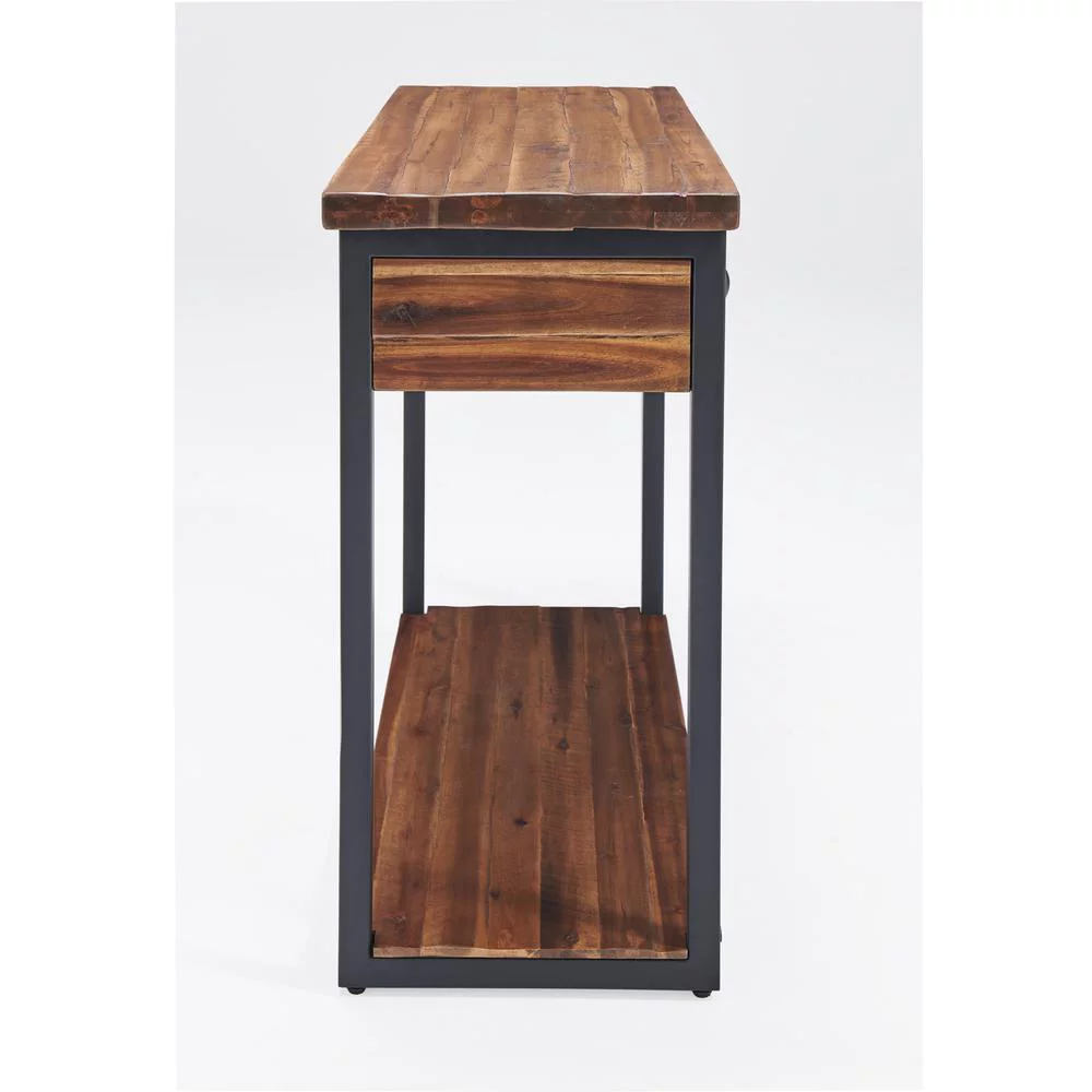 Alaterre Claremont 43"L Rustic Wood Console Table with Two Drawers and Low Shelf