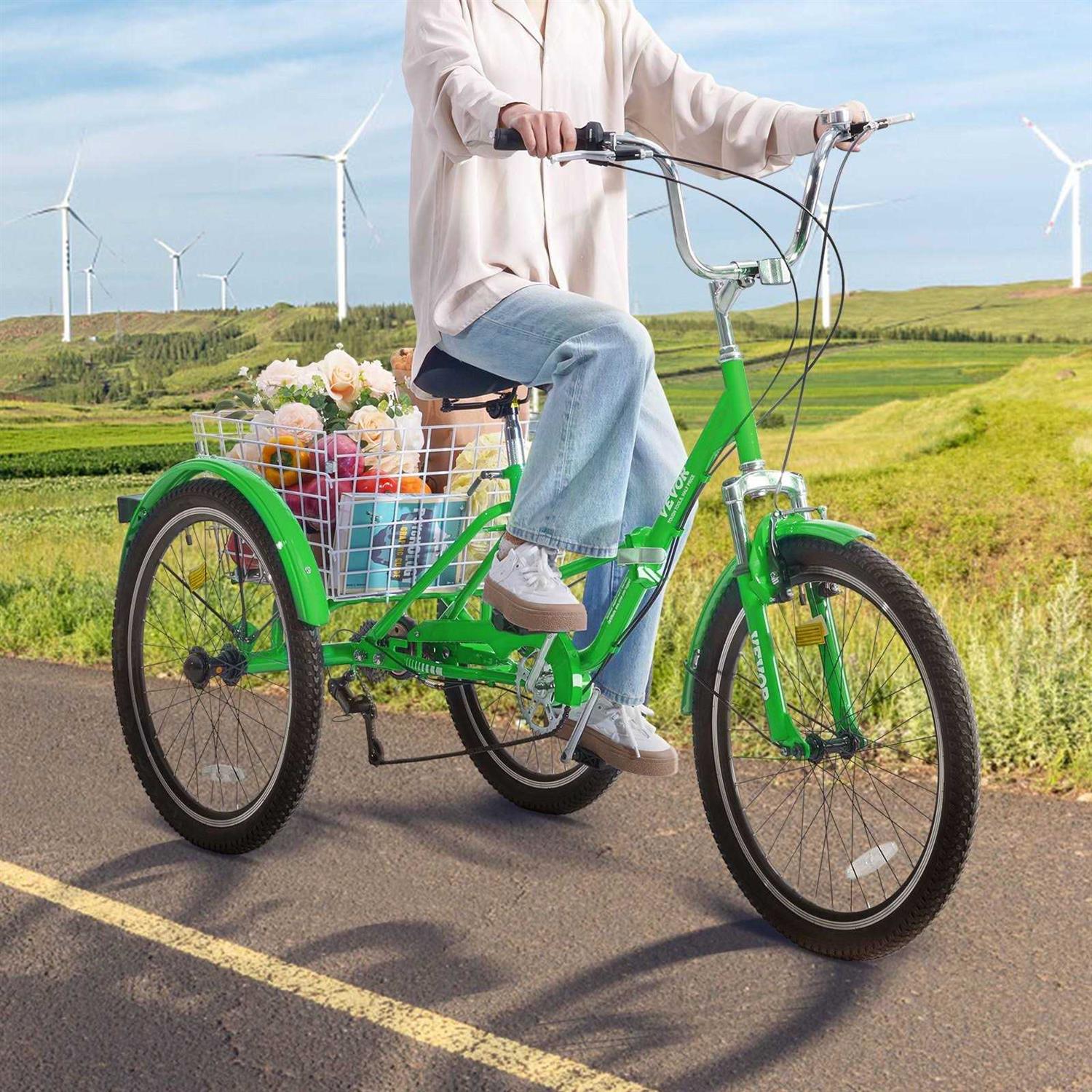 Vevor 26 in. 7-Speed 3-Wheel Adult Tricycle - Sports Supplies Online Store