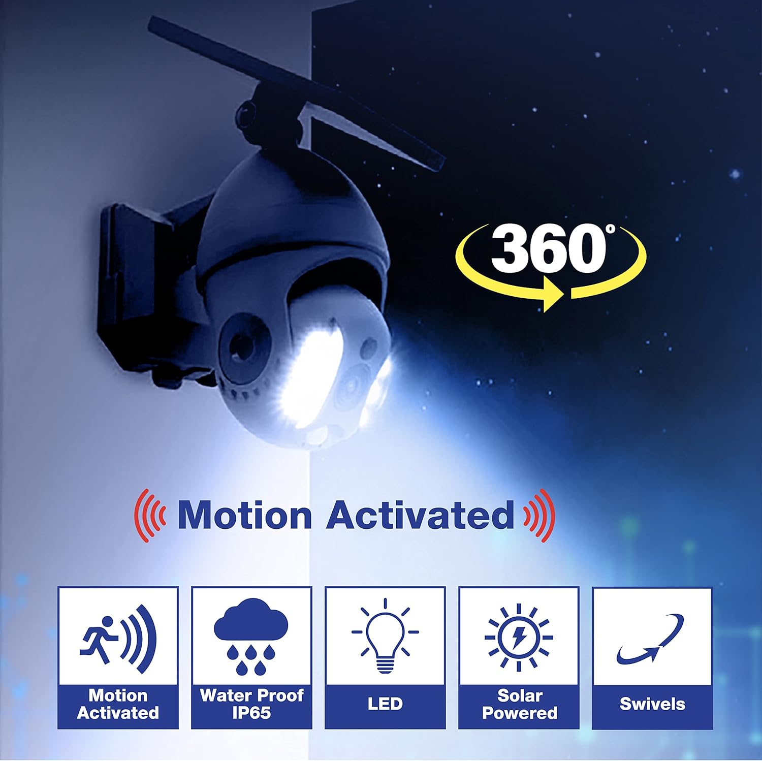 Bionic Spotlight Extreme by Bell+Howell Solar Lights Outdoor Super Bright with Motion Sensor Garage Light Waterproof Landscape Spot Lights for Patio