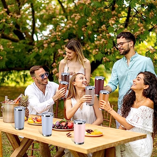 Sieral 36 Packs Stainless Steel Tumbler Bulk with Lid Vacuum Double Wall Insulated Travel Coffee Mug Powder Coated Tumbler Cup for Graduation Wedding