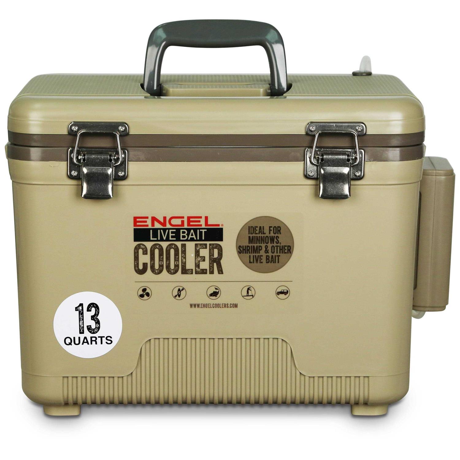 Engel Live Bait Pro Cooler with Rechargeable Aerator &amp; Stainless Hardware - Sports Supplies Online Store