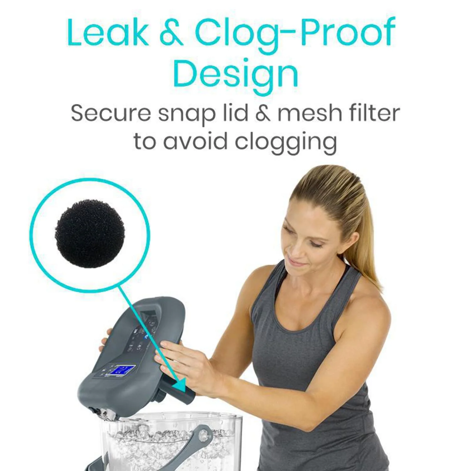 Vive Ice Machine for Knee & Shoulder After Surgery - Cold Therapy for Knee & Hip Replacement - Large Cryotherapy Pad with Quiet Pump