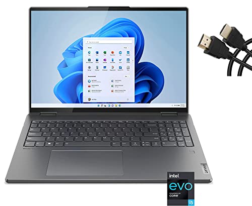 Lenovo Yoga 7i 16 inch 2.5K Touchscreen (2560 x 1600) 2-in-1 convertible Laptop computer, Intel Evo Platform, Core i5-1240P, 8GB Memory, 512GB SSD