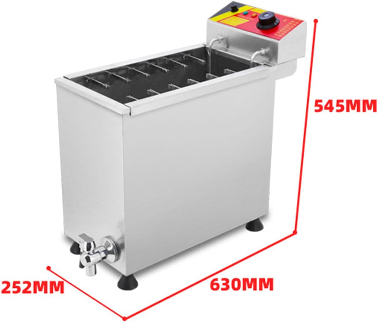 25L Cheese Hot Dogs Sticks Frying Machine,Corn Dog Fryer,Commercial Electric Cheese Hot Dogs Sticks Making Machine,Electric Deep Fryer for Restaurant