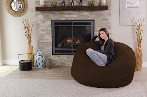 Chill Sack Bean Bag Chair - 5' Giant Memory Foam Lounge Chair with Soft Microfiber Cover – Cozy Furniture for Living Room, Dorm