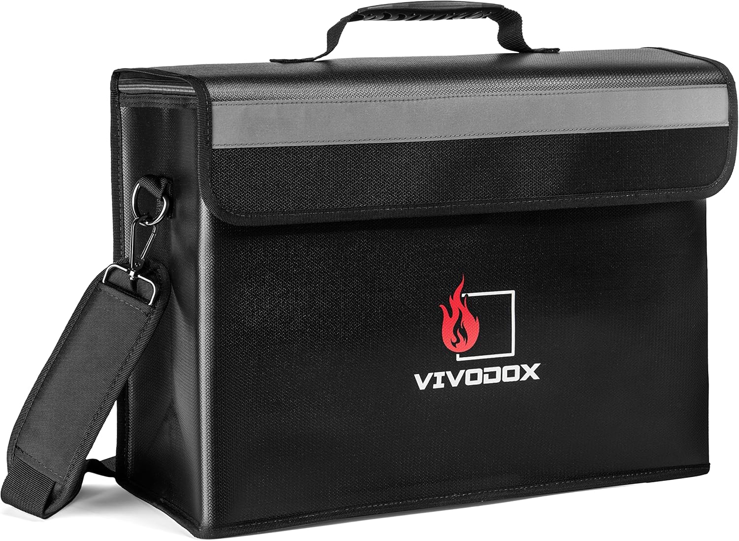 Fireproof Bag for Documents - Document Box Fireproof Waterproof Material - Large 17 x 12 x 6 Size Easily Fits Binders and Folders