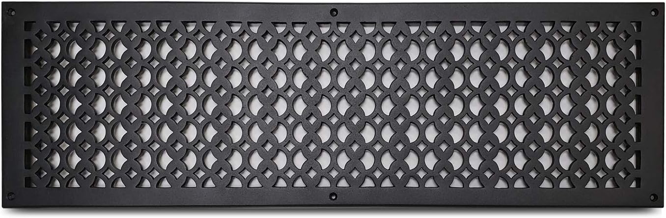 Prima Decorative - Cast Aluminum Air Return Grill 8″ x 30″ (Black)